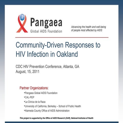 Community-Driven Responses to HIV Infection in Oakland