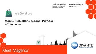 Vue Storefront - Progressive Web App for Magento (1.9, 2.x) - MM18DE speech