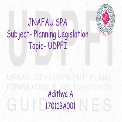 Planning Legislation UDPFI Guidelines Info
