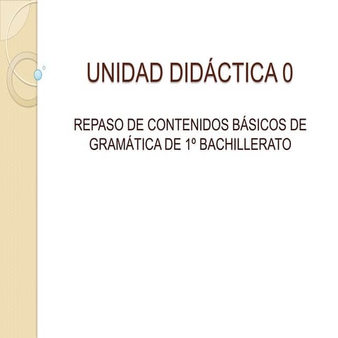 Ud repaso gramática de 1º