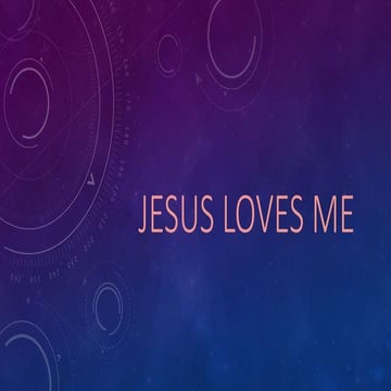 Jesus loves me (this i know)