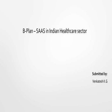 Business Plan for Indian Health Care Industry