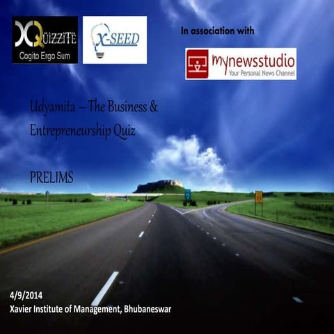 Udyamita - The XIMB Business & Entrepreneurship Quiz