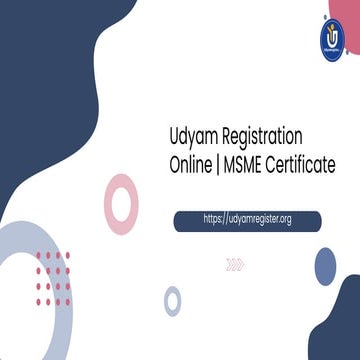 Udyam Registration Online | MSME Certificate | PDF