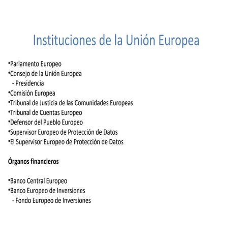 Unión Europea, organismos