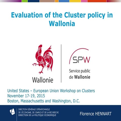 Evaluation of the Cluster policy in Wallonia
