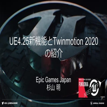UE4.25新機能とTwinmotion 2020の紹介（オンライン【Unreal Engine Meetup Fukuoka】 2020/4/25）