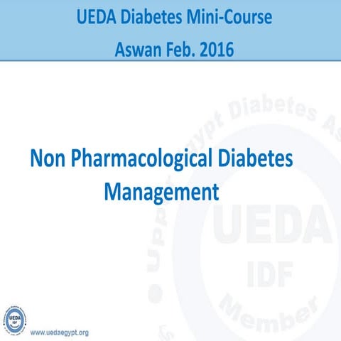Ueda 2016 4-non pharmacological diabetes management - emad hamed
