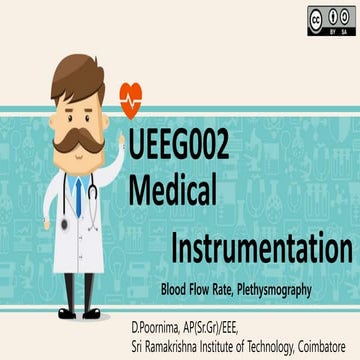 medical instrumentation- blood flow rate and plethysmograph