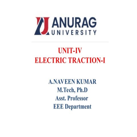 Traction Why do we need traction? Requirements of an IDEAL Traction System Traction System Types of Electric Traction Electric  locomotive