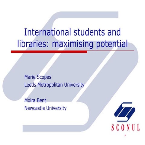 International students and libraries, maximising potential