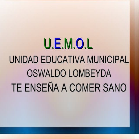 Uemol te enseña a comer sano