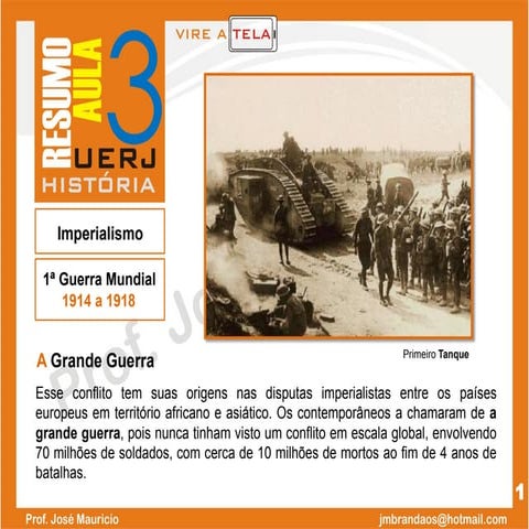 Imperialismo e Primeira Grande Guerra Mundial