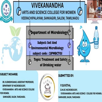 Treatment and safety of drinking water .