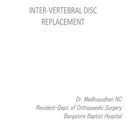 Intervertebral Disc Replacement