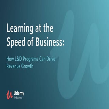 Learning at the Speed of Business