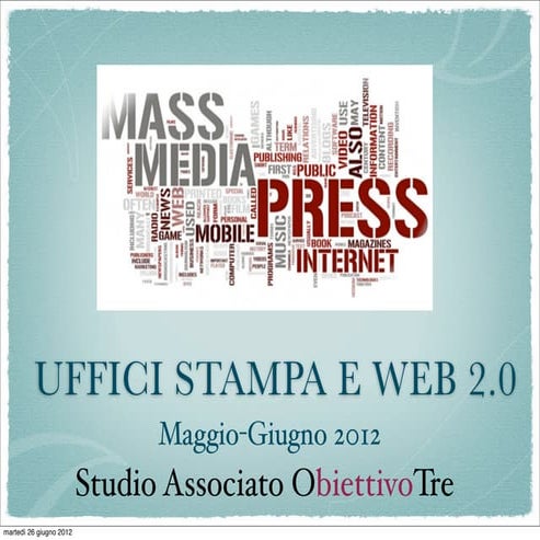 Corso giornalisti: "Uffici stampa e web 2.0"