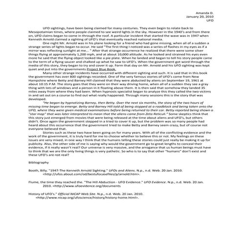 Ufo Essay 2