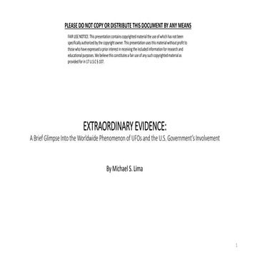 UFOs EXTRAORDINARY EVIDENCE