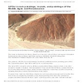 UFOs in rock paintings, murals, and paintings of the Middle Ages and Renaissa...