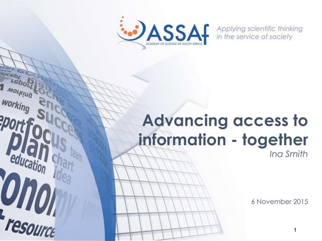 Advancing access to information - together