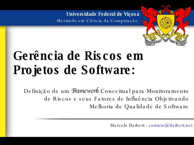 UFV SDPG 2007 - Gerência de Riscos ...