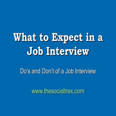 What to Expect in a Job Interview