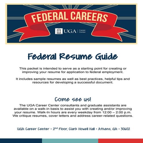 UGA Federal Resume Guide