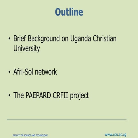 Uganda consortium presentation