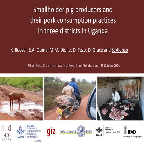 Smallholder pig producers and their pork consumption practices in three distr...
