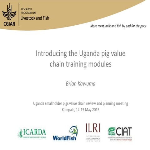 Introducing the Uganda pig value chain training modules