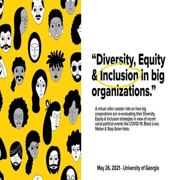 UGA presentation Diversity, Equity & Inclusion in big organizations