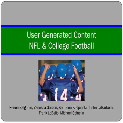 NFL - User generated Content 