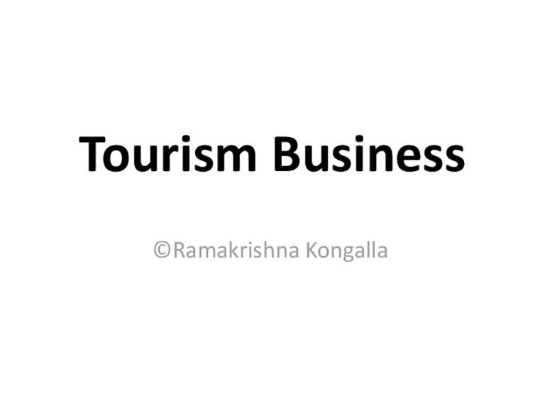 Tourism Business - 