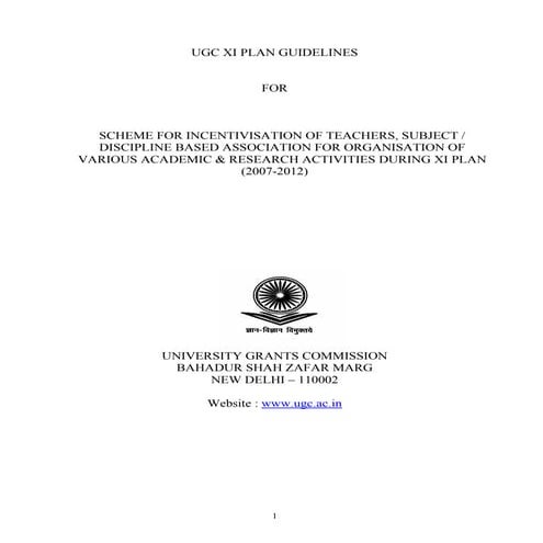 Ugc discipline based guidelines