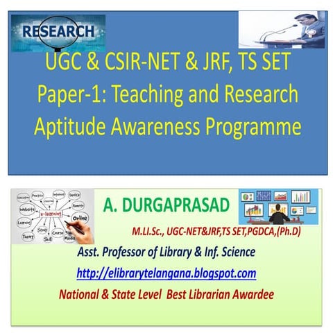 NTA UGC CSIR NET & TS and AP SET  Awreness programme 2021 by a durgaprasad as...