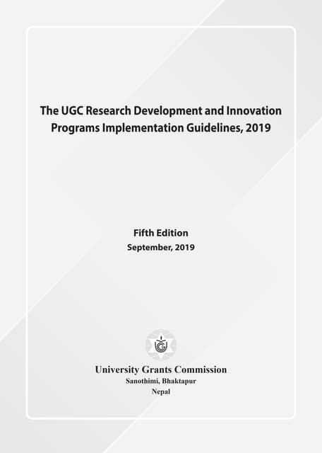 Ugc research guideline 2019 (1) | PDF | Postgraduate Education ...