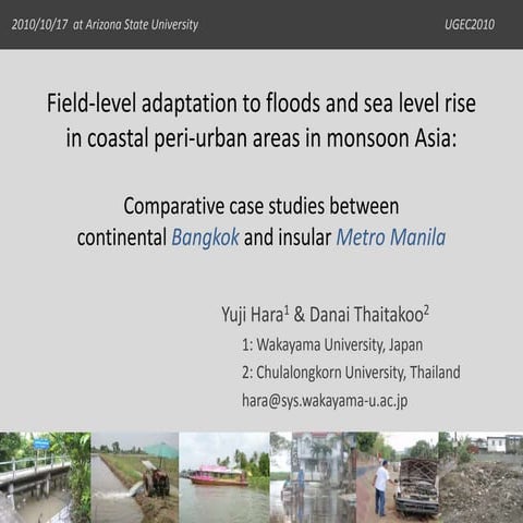 Field-level adaptation to floods and sea level rise in coastal peri-urban are...
