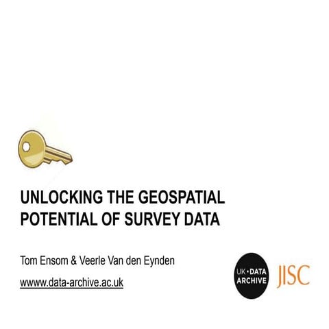 Unlocking the geospatial potential of survey data
