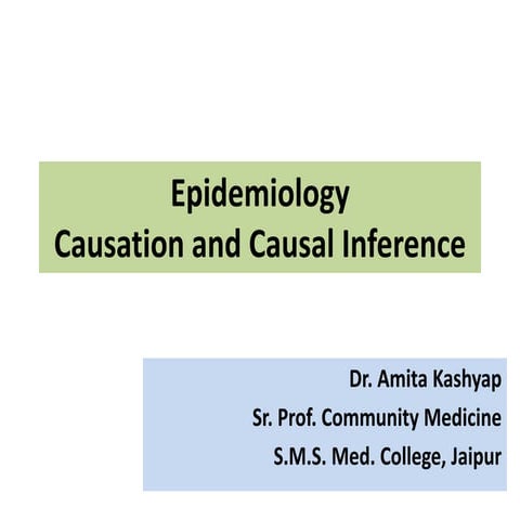 Epidemiology Lectures for UG