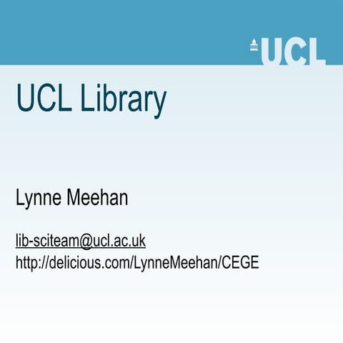 Library essentials for year 1 cege