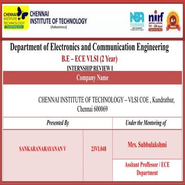 UG Internship Review of the semester