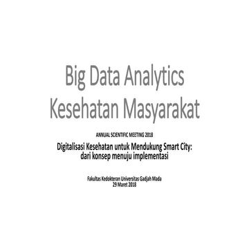 Big Data Analytics: Kesehatan Masyarakat