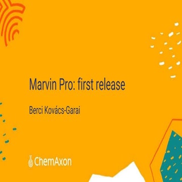 Cheminfo Stories 2021 | Virtual UGM | Marvin Pro: The first release