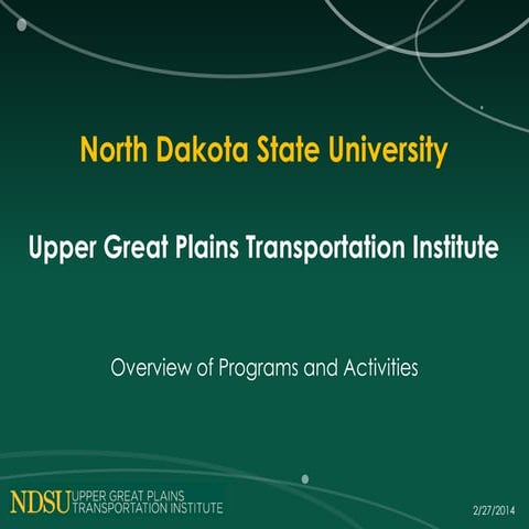 UGPTI Overview of Programs and Activities