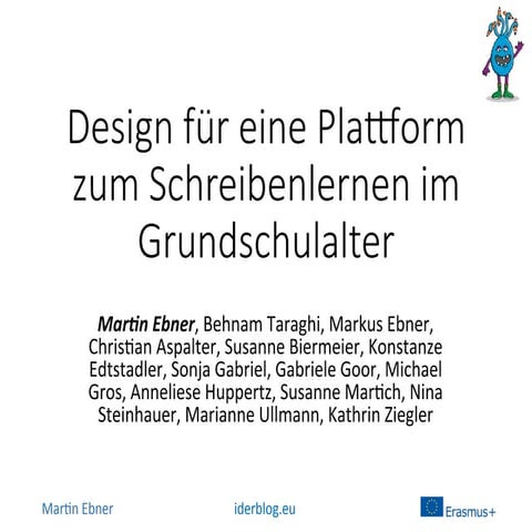 Design für eine Plattform zum Schreibenlernen im Grundschulalter