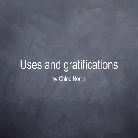 Uses and gratifications theory