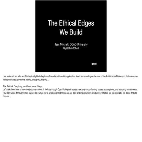 The Ethical Edges We Build