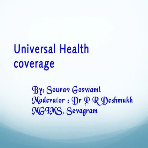 Universal Health Coverage 