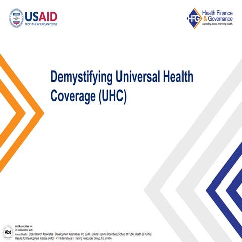 Demystifying Universal Health Coverage
